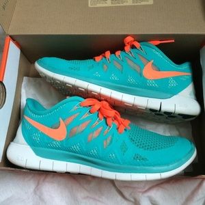 Teal & Orange Nike 5.0 free run